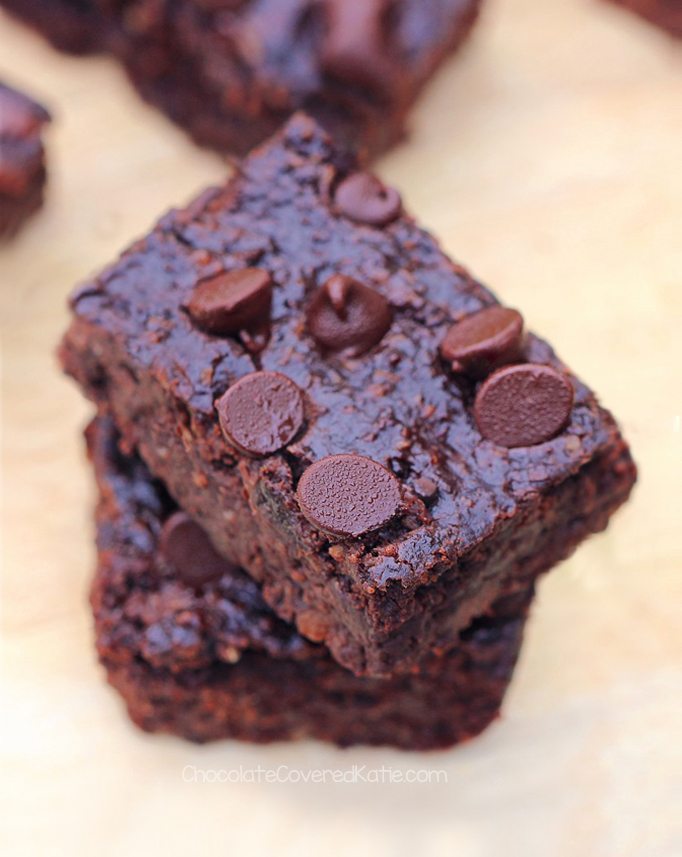 The famous chocolate fudge black bean brownies recipe from @choccoveredkt... (500k + repins) https://chocolatecoveredkatie.com/2012/09/06/no-flour-black-bean-brownies/